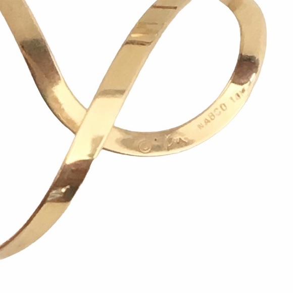 14k Vintage Twirls dangle earrings (Estate) Late 70’s early 80’s. - Picture 4 of 4